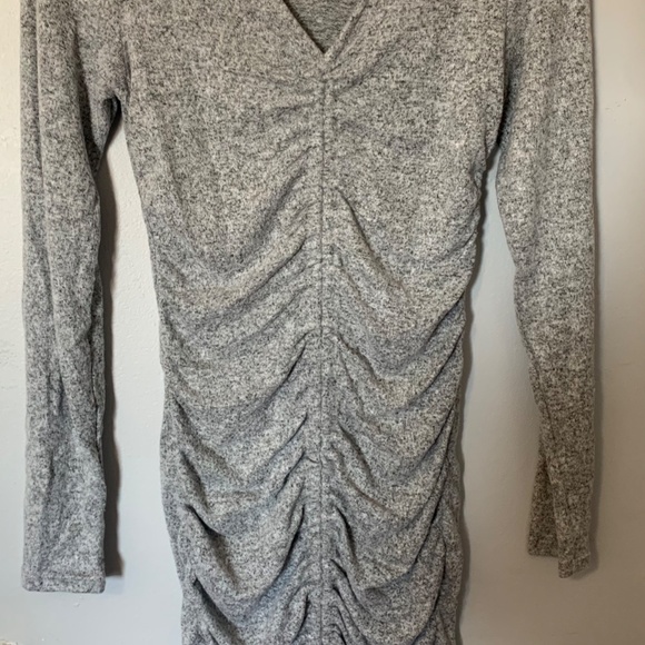 Grey Ruched Dress - Picture 2 of 3